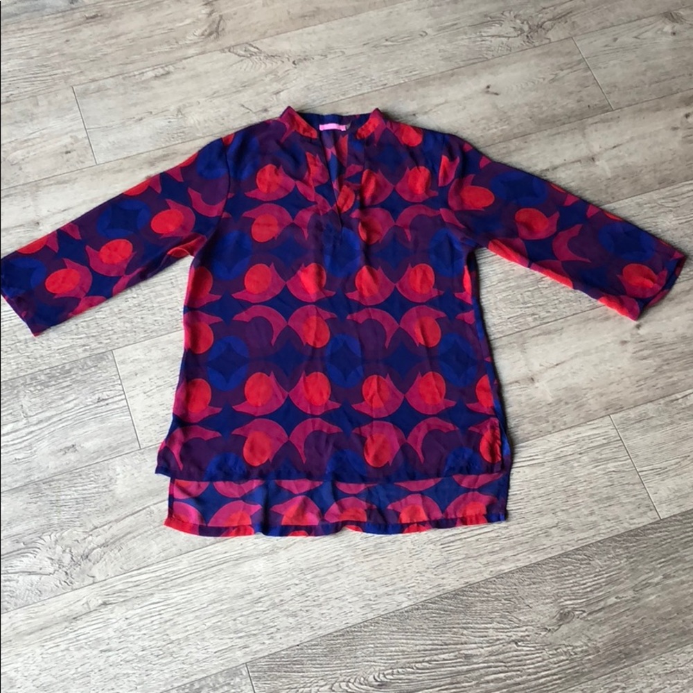 Isaac Mizrahi Graphic Blouse w/ 3/4 Length Sleeve